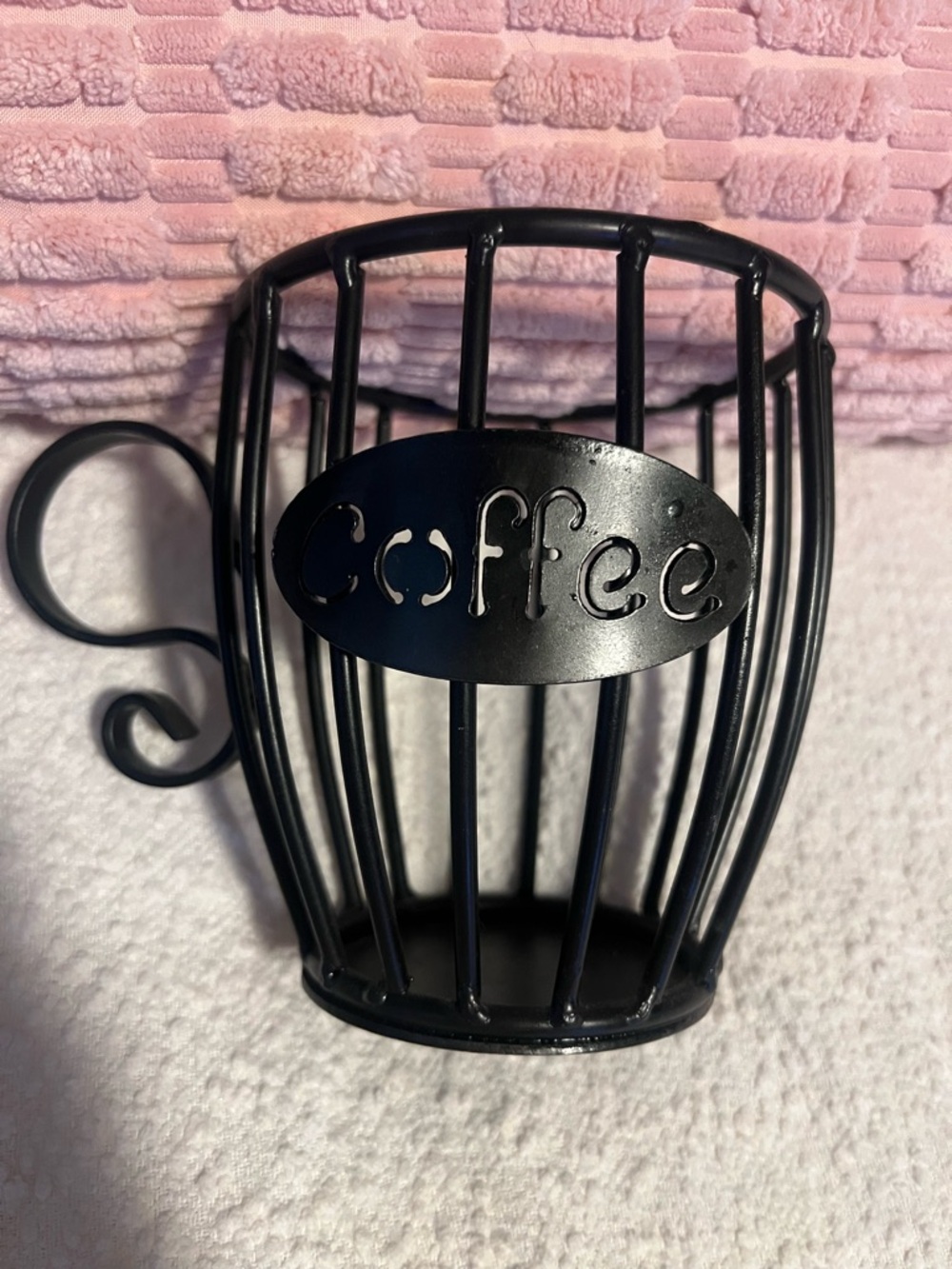 Bronze Metal 'Coffee' Pod Holder - Decorative Countertop Organizer